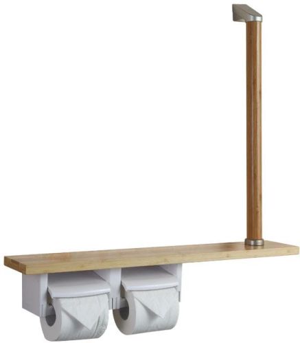 Bamboo+ABS Multifunctional Toilet Paper Holder, Brand Name : Verto
