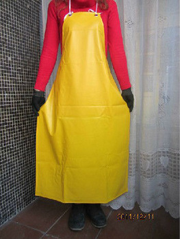 Yellow Polyethylene Apron, Yellow PVC Apron