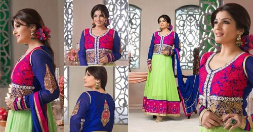 Indian Treasures Royal Blue Salwar Kameez