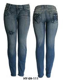 Ladies jeans, Color Palette : Light Blue And Grey