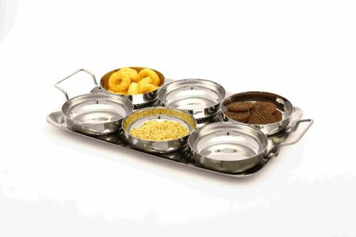 7pc Sapphire Serving Bowl & Tray Set