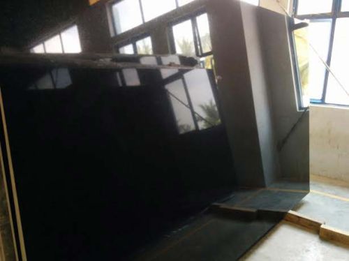 Polish Absolute Black Granite Slabs