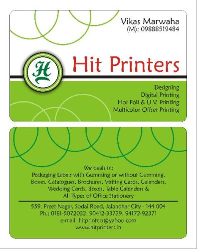 Printed Visiting Cards