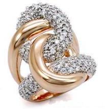 Rose Gold Plated Micro Pavc Rings