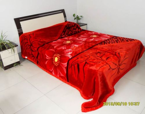 Printed 100% Polyester 2ply Supersoft Raschel Blanket