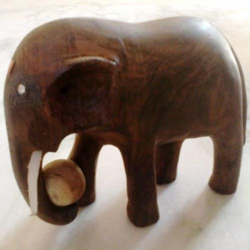 Wooden elephant statue