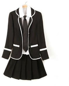 Nylon Girls School Uniform, Pattern : Plain