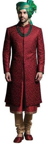 Cotton Mens Sherwani, Color : Maroon