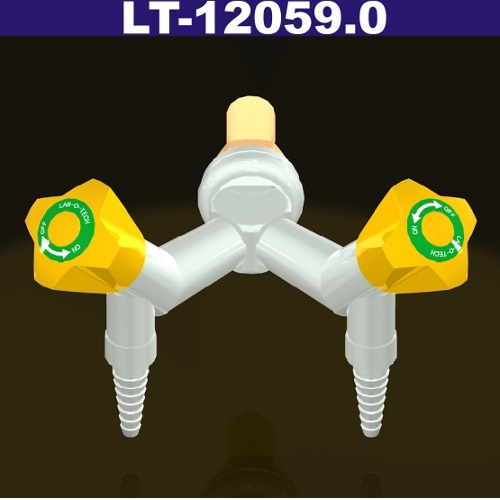 WALL MOUNTED 2 WAY TAP 90 DEGREE NOZZLE WITH INCLINED HANDLE