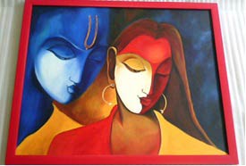 Radha Krishna Canvas Paintings