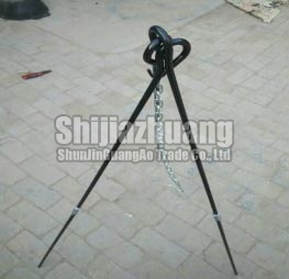 Metal Outdoor Dutch Oven Tripod, Packaging Type : black