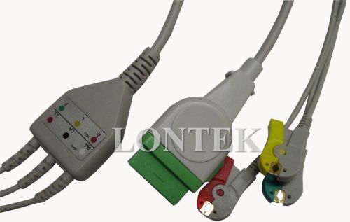 Ge Marquette 3 Leads ECG Cable With Clip End