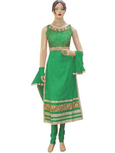 Designer Green Long Straight Suit