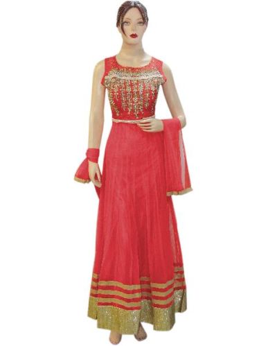 Exclusive Heavy Fancy Designer Pink Long Anarkali Suit