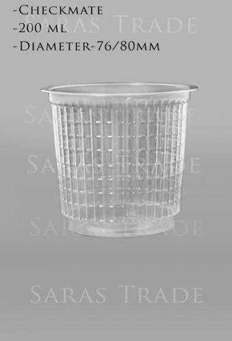 Checkmate Plastic Disposable Glass