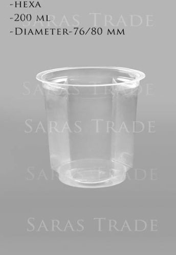 Hexa Plastic Disposable Glass