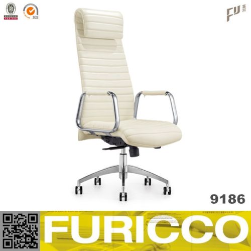 White Leather High Back Manager Chair, Brand Name : Furicco