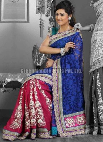 Hand Embroidered Banarasi Silk Saree