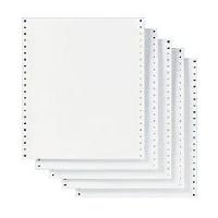 Wood Pulp Plain Continuous Stationery Paper, Color : White