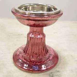 Ribbed Pillar Candle Holder