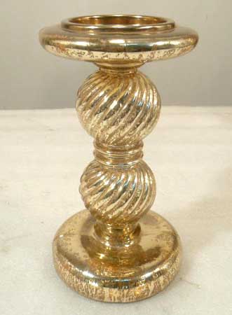 Gold Pillar Candle Holder