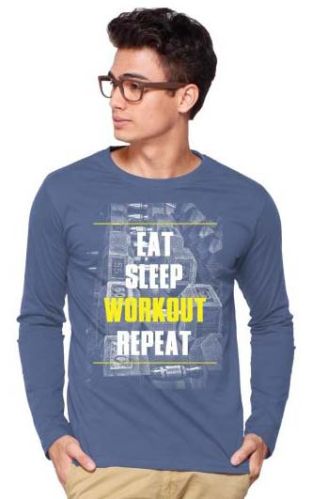 Mens Round Neck T Shirt, Sleeve Style : Full Sleeve