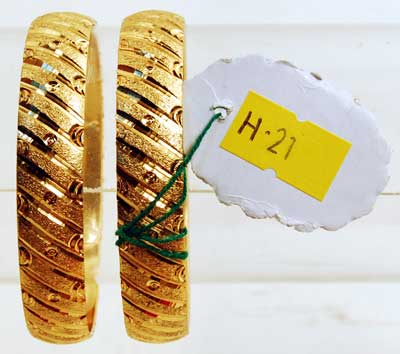 Fancy Gold Bangles H-21