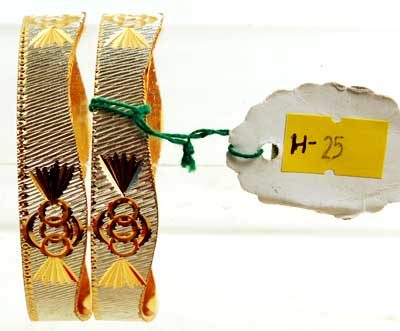 Fancy Gold Bangles H-25
