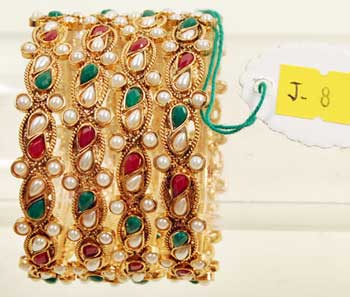 Fancy Gold Bangles J-8