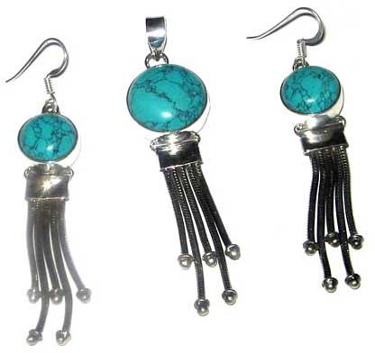 Sterling Silver Pendant Set-BMJ89