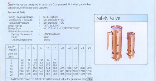 5-30 Kgf/cm² Safety Valves