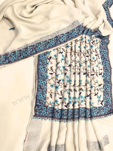 Cotton Embroidered Sarees, Technics : Attractive Pattern