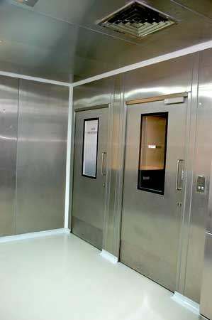 Metal Finished Clean Room Partition Panels, Open Style : Swing