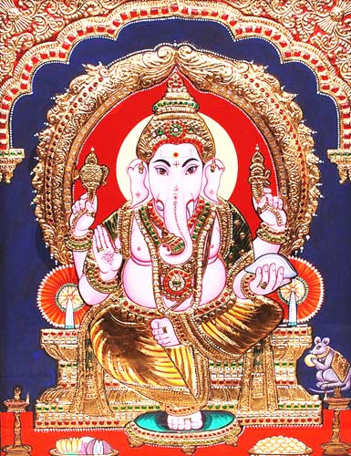 Varrmas Vinayagar Painting, For Temple, Gifting