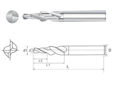 2 Flute Solid Carbide Step Drills Without Coolant Holes