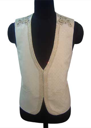 Designer Waist Coat - (subtle Embd. V. Coat)