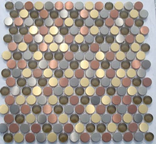 Penny Round Stainless Steel Mosaic