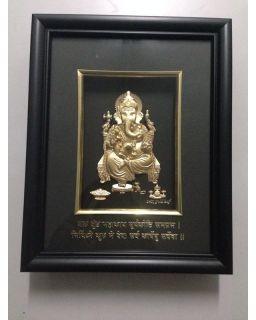 SAMBHAV JEWELS Gold Foil Ganpati Frame