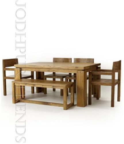 Straight Line Wooden Dining Set