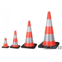 Black Base PVC Traffic Cone