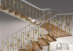Polished Stainless Steel Railings, For Staircase Use, Pattern : Plain