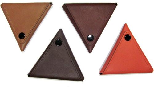 Triangle Leather Polished Coin Purse, For Gift, Packaging Type : Plastic Bag