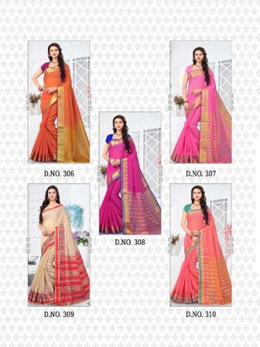 COTTON CHANDERI FABRIC WHOLESALE CATALOG SURAT INDIA