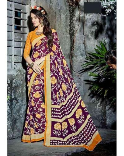 Cotton Printed Sarees, For Easily Washable, Skin Friendly, Technics : Handloom