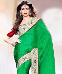 Kundan Work Silk Saree