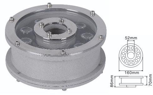 LED Underwater Fountain Light RGB DMX 9W LED Fountain Light