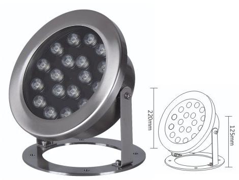LED Underwater Light Outdoor 24v Rgb Dmx 18w LED Underwater Light Epistar 18w