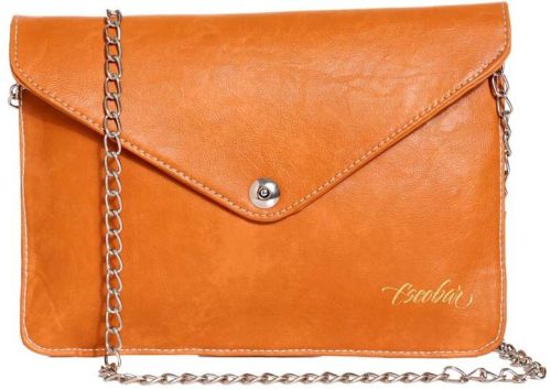 Tan Envelope Clutch