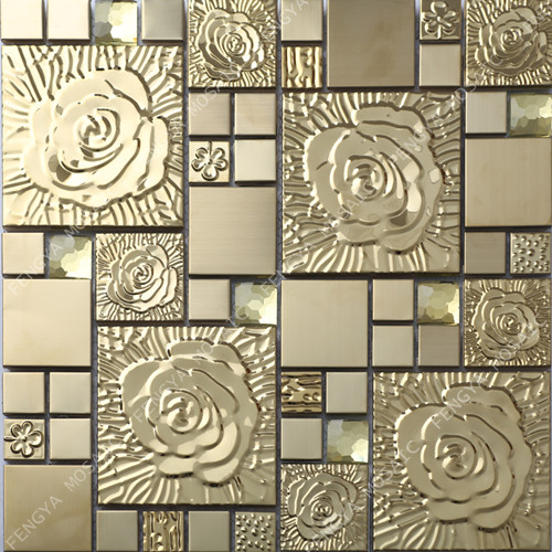 Stainless steel Metal Mosaic, Packaging Type : Golden