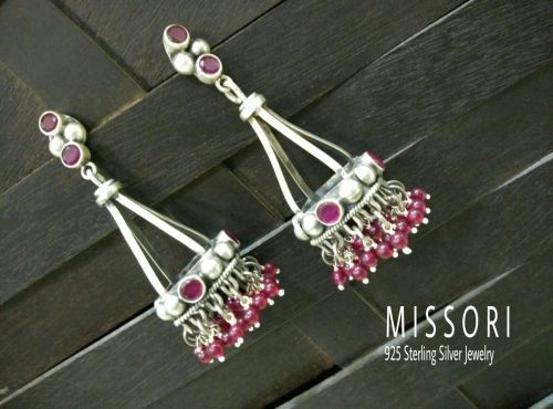 Missori Sterling Silver Ethnic Jewellery, Earrings Type : Big Dangles